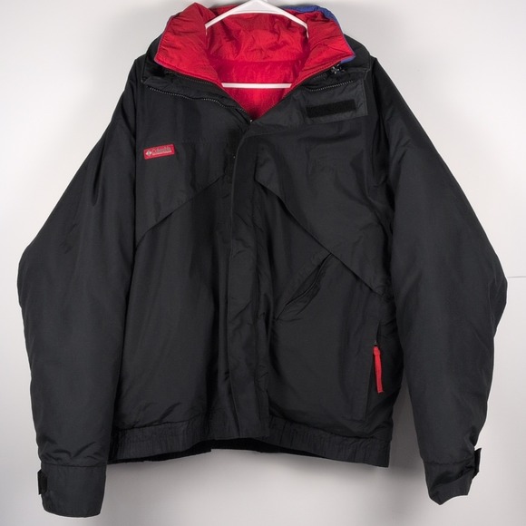Columbia Other - VINTAGE COLUMBIA WHIRLIBIRD RADIAL SLEEVE NEON  3 IN 1 BLACK JACKET NYLON SKI L